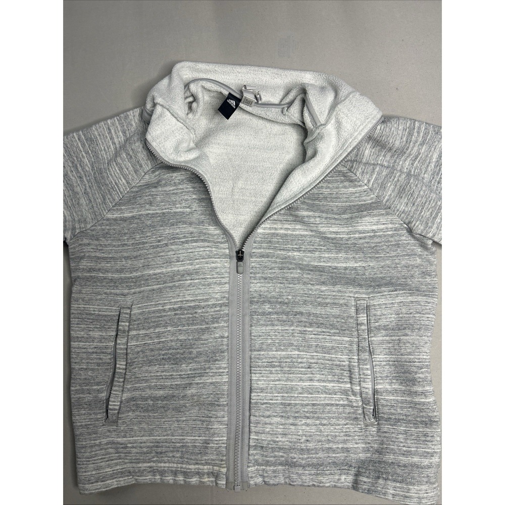 Adidas Women's Extra Large Gray Full Zip Gray Fleece Lined Jacket Casual (278) - Picture 2 of 4
